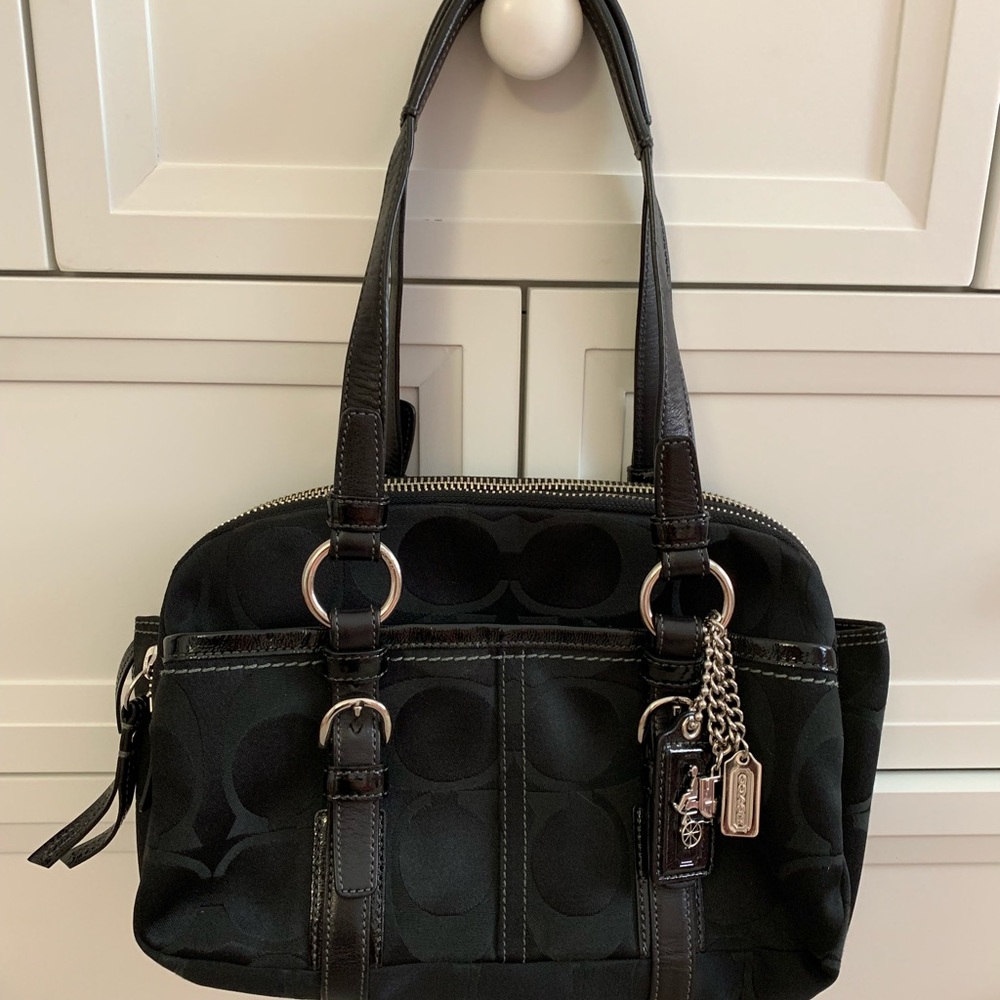 Coach Soho Signature Satchel Black EUC